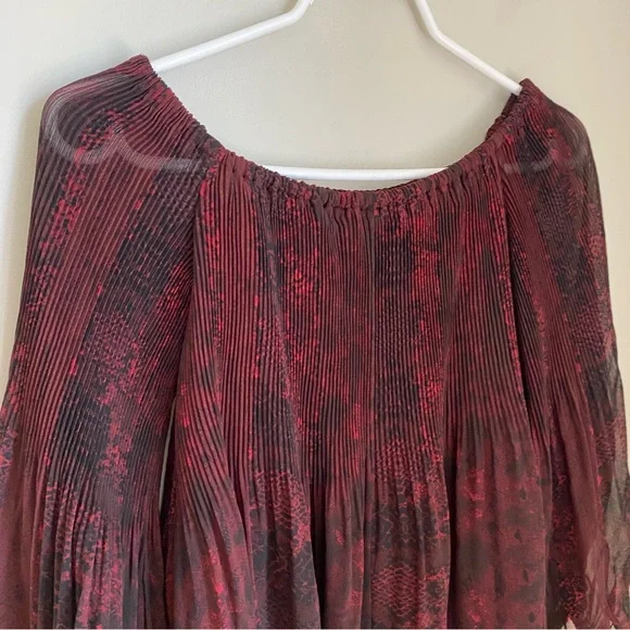 Wilfred Aritzia Talence Pleated Blouse Bishop Sleeves XS - Picture 7 of 10